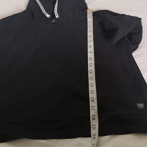 Forever 21 Ladies Pull Over Hoodie Sweater With Ruffled Back Medium Black - Picture 9 of 16